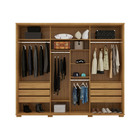 Guarda-roupa Casal Fortuno Plus Camarú Pérola 3 Portas Espelh