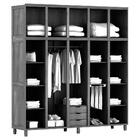 Guarda-roupa Casal Fosco 10 Portas Espelho 3 Gavetas