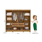 Guarda-roupa Casal Frisado 8 Portas 4 Gavetas Com Espelhos E