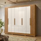 Guarda Roupa Casal Frisado 8 Portas E Pés Diplomata Moval