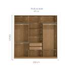 Guarda-roupa Casal Frow 6 Pt 2 Gv Freijó E Off White 232 Cm