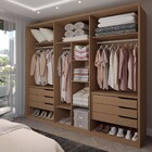 Guarda-roupa Casal Galeão 6 Portas 6 Gavetas Amêndola Touch/g