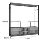 Guarda-roupa Casal Gavetas Prateleiras Nichos Cabideiro Aço E