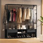 Guarda-roupa Casal Gavetas Prateleiras Nichos Cabideiro Aço E