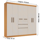 Guarda Roupa Casal Genialflex Berna Freijó Bco. Brilho Laca