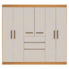 Guarda Roupa Casal Genialflex Berna Freijó Bco. Brilho Laca