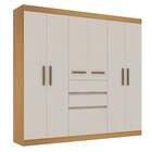 Guarda Roupa Casal Genialflex Berna Freijó Bco. Brilho Laca