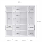 Guarda Roupa Casal Genova 4 Pt. 4 Gav. 1,80m Nogueira