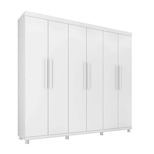 Guarda-roupa Casal Gênova 6 Pt Branco