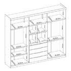 Guarda Roupa Casal Giardino 6 Portas 4 Gavetas Com Espelho -