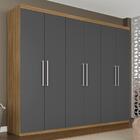 Guarda Roupa Casal Giovana 6 Portas Boreal/grafite - Móveis A