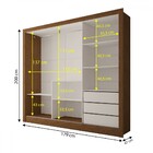 Guarda-roupa Casal Giulia 3 Portas 3 Gavetas Com Espelho Cina