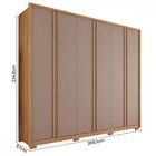 Guarda-roupa Casal Gladiador 6 Portas 6 Gavetas Buriti/fendi