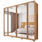 Guarda-roupa Casal Gladiador 6 Portas 6 Gavetas Espelhado Bur