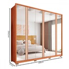 Guarda-roupa Casal Gladiador 6 Portas 6 Gavetas Espelhado Fre