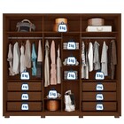 Guarda-roupa Casal Gladiador 6 Portas 6 Gavetas Fendi/havana