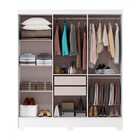Guarda-roupa Casal Gliese 6 Portas 2 Gavetas Branco Neve - Mx