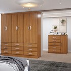 Guarda-roupa Casal Grace 6 Portas 9 Gavetas Com Cômoda 1 Port