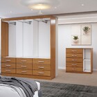 Guarda-roupa Casal Grace 6 Portas 9 Gavetas Com Cômoda 1 Port