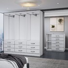 Guarda-roupa Casal Grace 6 Portas 9 Gavetas Com Cômoda 1 Port