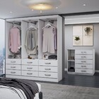 Guarda-roupa Casal Grace 6 Portas 9 Gavetas Com Cômoda 1 Port