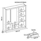 Guarda Roupa Casal Grande 3 Portas 4 Gavetas Marrom Glass