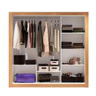 Guarda Roupa Casal Grande 3 Portas Com Espelho Marrom Glass