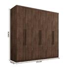 Guarda Roupa Casal Grande 6 Portas 100% Mdf Chocolate Gold Fr