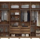 Guarda Roupa Casal Grande 8 Portas Ele Ela Com Pes E Espelho