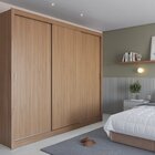 Guarda-roupa Casal Grande Com 3 Portas De Correr E 8 Gavetas