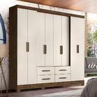 Guarda Roupa Casal Grande San Lorenzo Plus Castanho Wood Baun