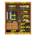 Guarda Roupa Casal Grécia 2 Portas 3 Gavetas Com Espelho Em M