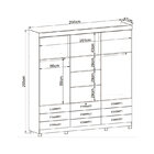 Guarda-roupa Casal Guadalupe 6 Portas E 9 Gavetas - Genialfle