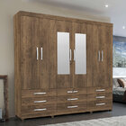 Guarda-roupa Casal Guadalupe 6 Portas E 9 Gavetas - Genialfle