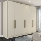 Guarda-roupa Casal Guarujá 6 Portas 6 Gavetas 100% Mdf Off Wh