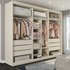 Guarda-roupa Casal Guarujá 6 Portas 6 Gavetas 100% Mdf Off Wh