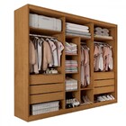 Guarda-roupa Casal Guarujá 6 Portas 6 Gavetas 100% Mdf Peroba