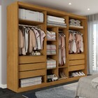 Guarda-roupa Casal Guarujá 6 Portas 6 Gavetas 100% Mdf Peroba