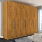 Guarda-roupa Casal Guarujá 6 Portas 6 Gavetas 100% Mdf Peroba