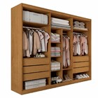 Guarda-roupa Casal Guarujá 6 Portas 6 Gavetas 100% Mdf Peroba