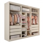 Guarda-roupa Casal Guarujá 6 Portas 6 Gavetas Com Espelho 100