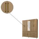 Guarda Roupa Casal Guarujá Com Espelho 6 Portas 4 Gavetas Ame