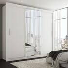 Guarda-roupa Casal Hamburgo 3 Portas 4 Gavetas Com Espelho Br