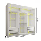 Guarda-roupa Casal Hamburgo 3 Portas 4 Gavetas Com Espelho Br