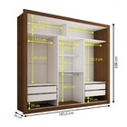 Guarda-roupa Casal Hamburgo 3 Portas 4 Gavetas Com Espelho Ma