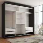 Guarda-roupa Casal Hamburgo 3 Portas 4 Gavetas Com Espelho Pr