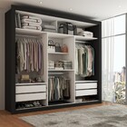 Guarda-roupa Casal Hamburgo 3 Portas 4 Gavetas Com Espelho Pr