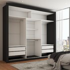 Guarda-roupa Casal Hamburgo 3 Portas 4 Gavetas Com Espelho Pr