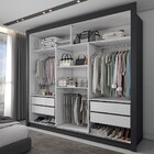 Guarda-roupa Casal Hamburgo 3 Portas 4 Gavetas Preto - Panora