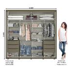 Guarda Roupa Casal Havaí Ripado 2 Portas Deslizantes Com Espe